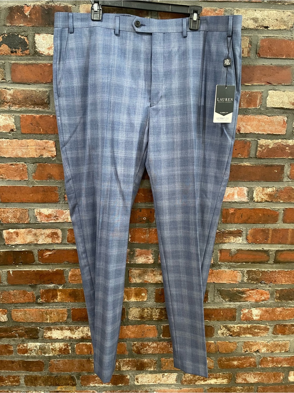 Ralph Lauren Light Blue Plaid Dress Pants